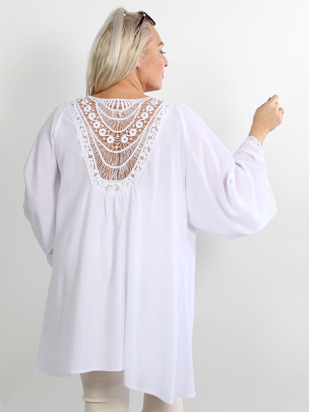 Rosine - Sort cardigan med broderi på ryggen